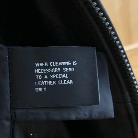 Vince Camuto black genuine leather jacket